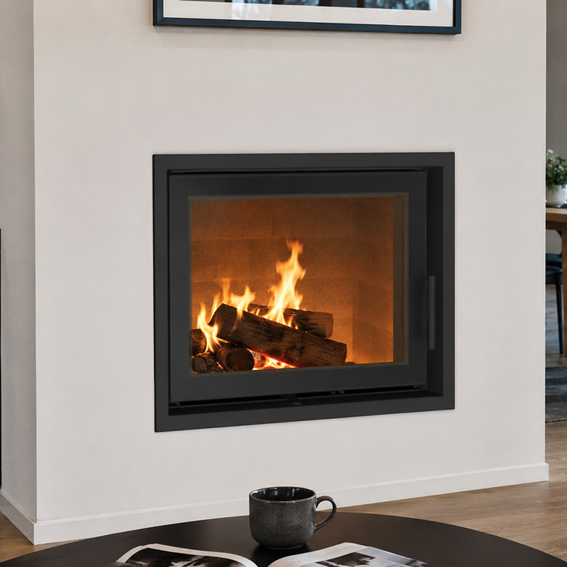 Foyer à bois STABIL L 73 cm avec porte à ouverture latérale 12 kW Kobok